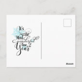 Cartão Postal de Natal Winter Wonderland ポストカード (裏面)