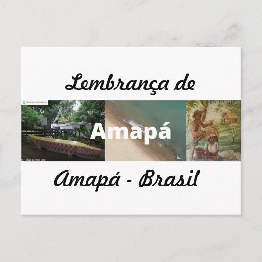Cartão postal lembrança de Amapá ポストカード (正面)