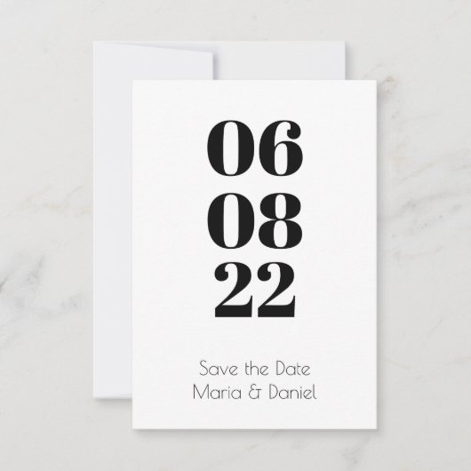 Cartão Reserve a Data Folha Única セーブザデート (正面)