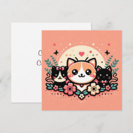 Cartãozinho Casual I (CuteCats) 招待状