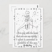 Carte à colorier Petit Prince ポストカード (正面/裏面)