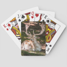 Carte à jouer photo cerf sous les bois