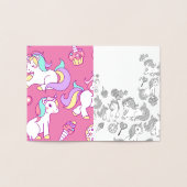 Carte amusements anniversaire licorne 箔カード (内部)