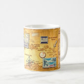 carte ancienne de la Caraïbes コーヒーマグカップ (正面右)