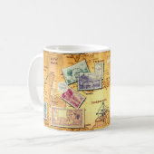 carte ancienne de la Caraïbes コーヒーマグカップ (正面左)