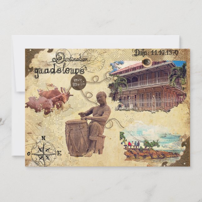 Carte ancienne de la Guadeloupe (正面)