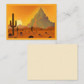 Carte avec desert et cactus. nostalgie ノートカード (正面/裏面)