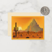 Carte avec desert et cactus. nostalgie ノートカード (正面/裏面インサイチュ)
