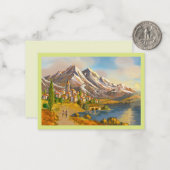 Carte avec montagne et lac, avec enveloppe ノートカード (正面/裏面インサイチュ)