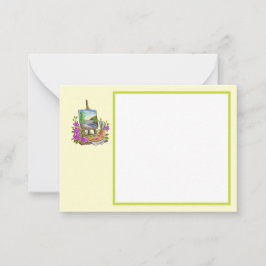 Carte avec motif chevalet du peintre. ノートカード