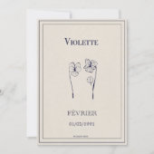 Carte cadeau fleur de naissance février violette シーズンカード (正面)