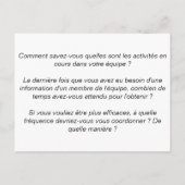 Carte coaching d'équipe "1/6 : Coordination" ポストカード (裏面)