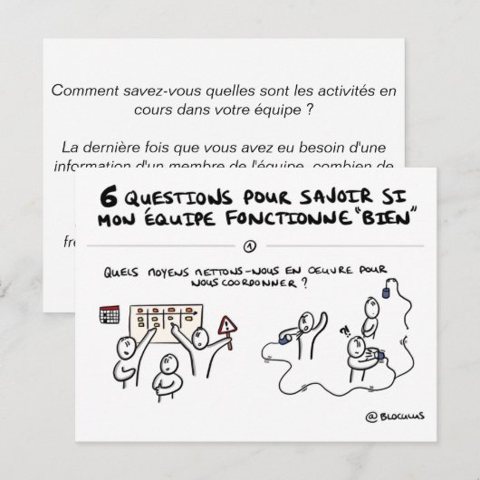 Carte coaching d'équipe "1/6 : Coordination" ポストカード (正面/裏面)