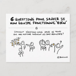 Carte coaching d'équipe "5/6 : Suivi des actions" ポストカード