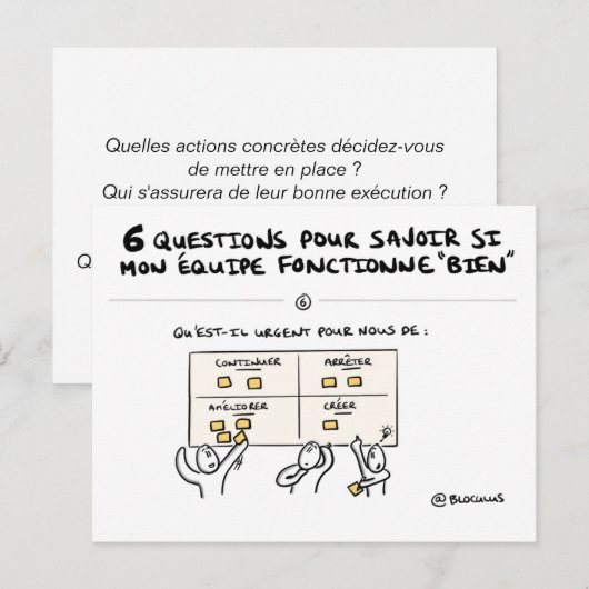 Carte coaching d'équipe "6/6 : Action !" ポストカード (正面/裏面)