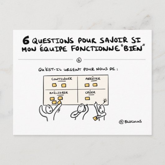 Carte coaching d'équipe "6/6 : Action !" ポストカード (正面)