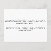Carte coaching "Étapes du changement" ポストカード (裏面)