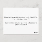 Carte coaching "Étapes du changement" ポストカード (裏面)