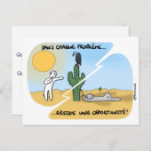 Carte coaching "Remerciez vos problèmes" ポストカード (正面/裏面)