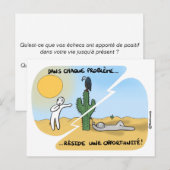 Carte coaching "Remerciez vos problèmes" ポストカード (正面/裏面)