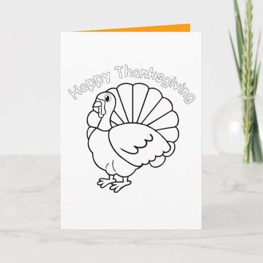 Carte � colorier pour Thanksgiving - シーズンカード (正面)