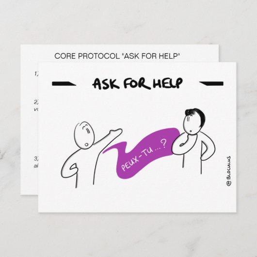 Carte Core Protocol : Ask For Help ポストカード (正面/裏面)