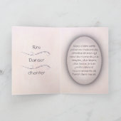 Carte d'anniversaire pliée, rose et myosotis  カード (内部)