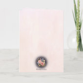 Carte d'anniversaire pliée, rose et myosotis  カード (裏面)