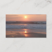 Carte d'appel Coucher de soleil rose sur la plage コーリングカード (正面)