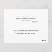 Carte de Coachingの「Changeons par l'exemple!」 ポストカード (裏面)