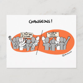 Carte de Coachingの「Changeons par l'exemple!」 ポストカード