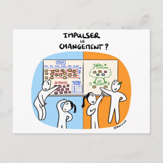Carte de coaching "Comment impulser le changement" ポストカード (正面)