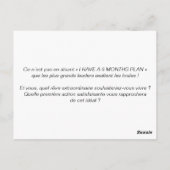 Carte de coaching "Comment impulser le changement" ポストカード (裏面)