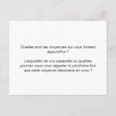 Carte de coaching "Croyances aidantes" ポストカード (裏面)