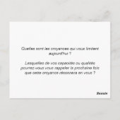 Carte de coaching "Croyances aidantes" ポストカード (裏面)