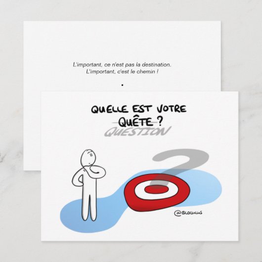 Carte de Coaching "Formuler sa quête" ポストカード (正面/裏面)