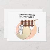 Carte de Coaching "Hackez vos obstacles !" ポストカード (正面/裏面)