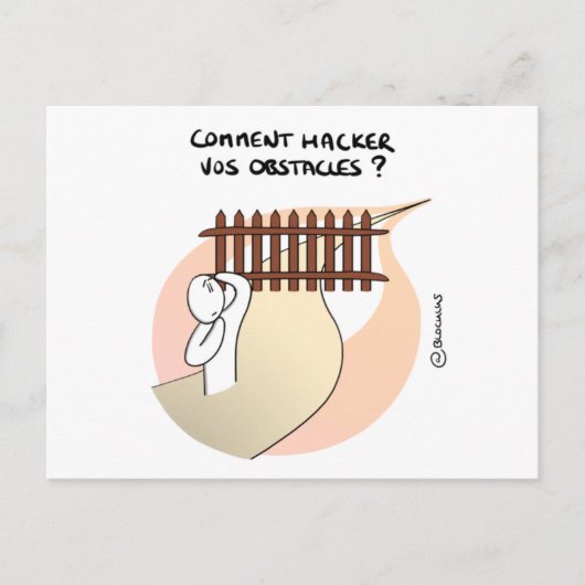 Carte de Coaching "Hackez vos obstacles !" ポストカード (正面)