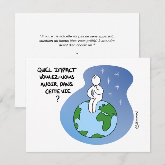 Carte de Coaching "Impact de vie" ポストカード (正面/裏面)