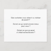 Carte de coaching "Objectifs positifs" ポストカード (裏面)