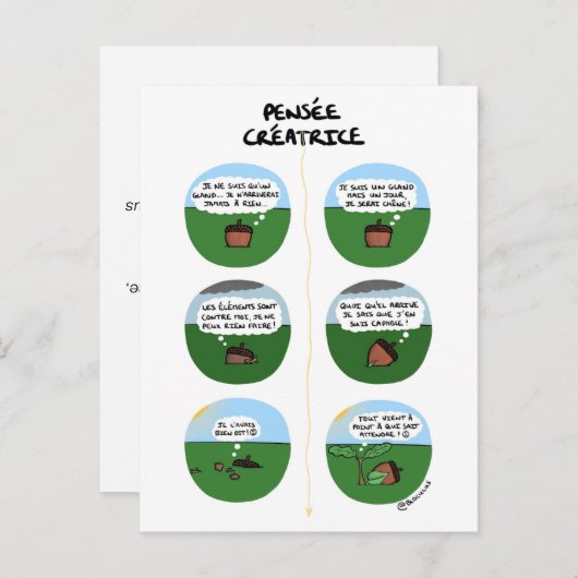 Carte de coaching "Pensée créatrice" ポストカード (正面/裏面)