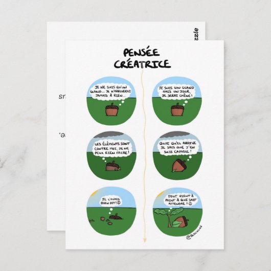 Carte de coaching "Pensée créatrice" ポストカード (正面/裏面)