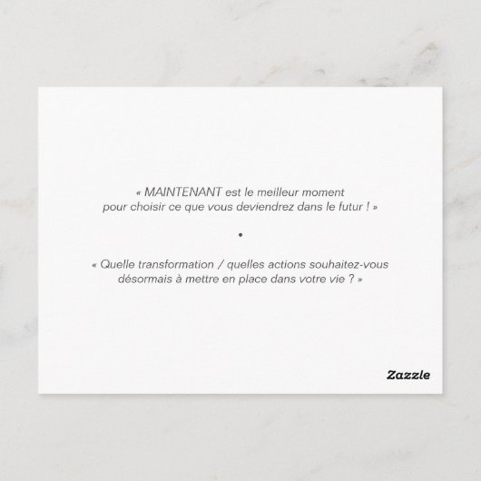 Carte de coaching "Transformation" ポストカード (裏面)