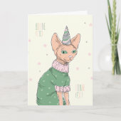 Carte de Fête - Chat Sphynx カード (正面)