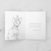 Carte de Fête - Chat Sphynx カード (内部)