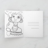 Carte de Fête - Jeune femme exotique カード (内部)