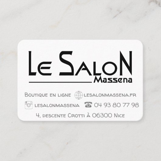 Carte De Fidélité LeSalonMassena Orange 名刺 (正面)