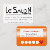 Carte De Fidélité LeSalonMassena Orange 名刺 (正面/裏面)