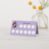 Carte de fidélité pliée fleuriste 20 points  ロイヤリティカード (正面)