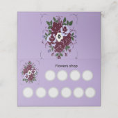Carte de fidélité pliée Violettes 20 points ロイヤリティカード (外部開封)